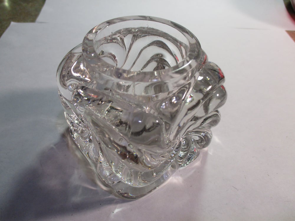 #221-CIVIL WAR SALE: UNUSUAL & VERY HEAVY FANCY GLASS INK WELL