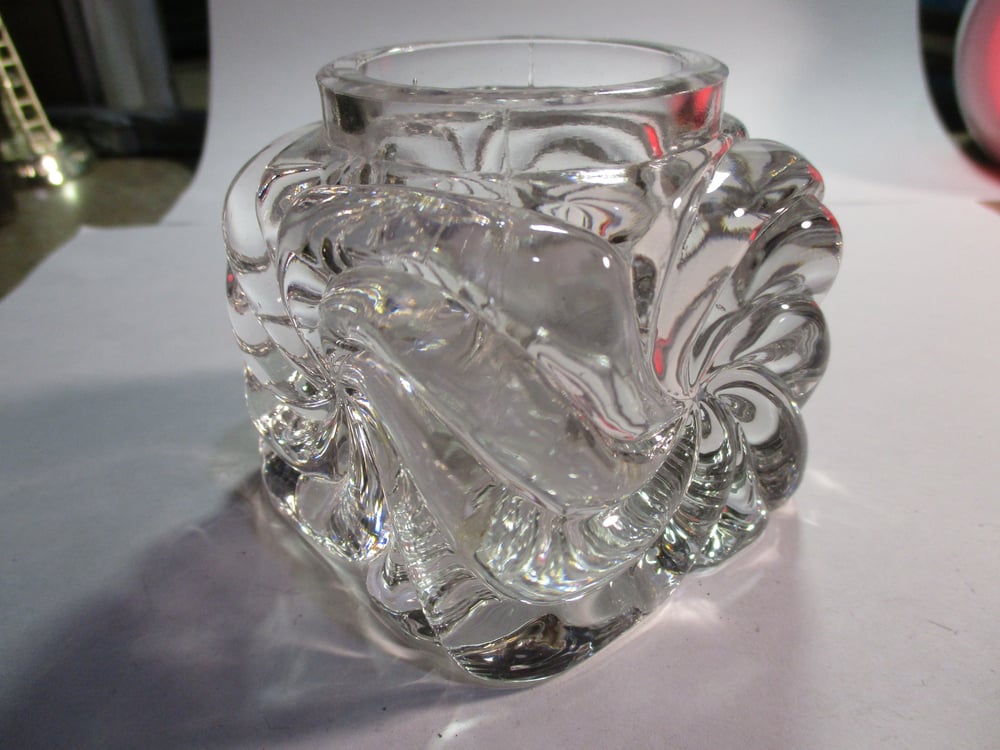 #221-CIVIL WAR SALE: UNUSUAL & VERY HEAVY FANCY GLASS INK WELL