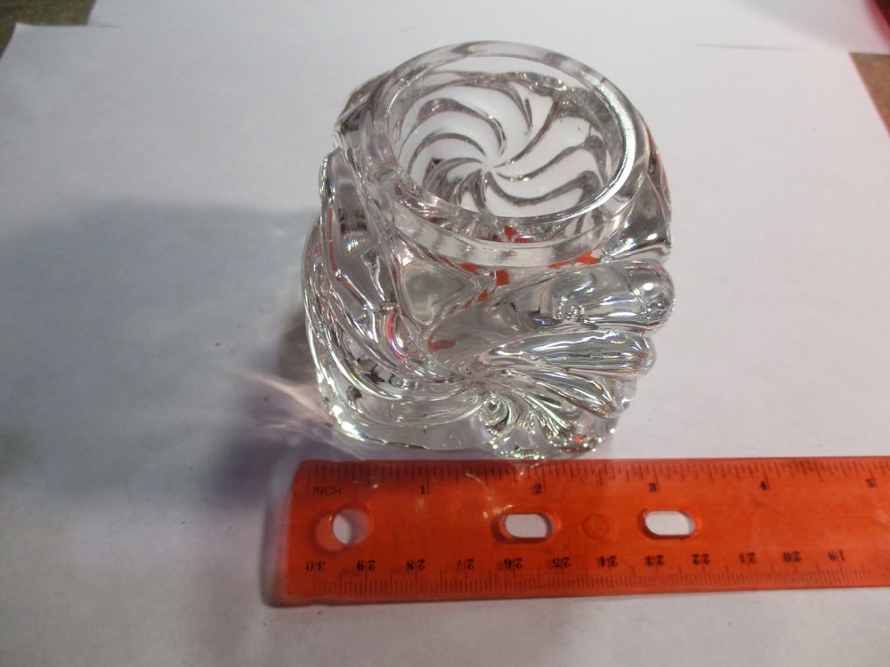 #221-CIVIL WAR SALE: UNUSUAL & VERY HEAVY FANCY GLASS INK WELL