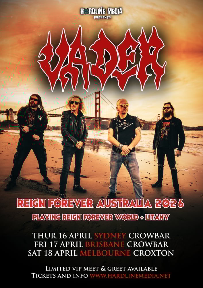 Image of VADER - BRISBANE - CROWBAR - FRI 17 APRIL - GA PRESALE