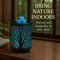 Image 2 of Electric Burner - Forest Trees with silicone dish