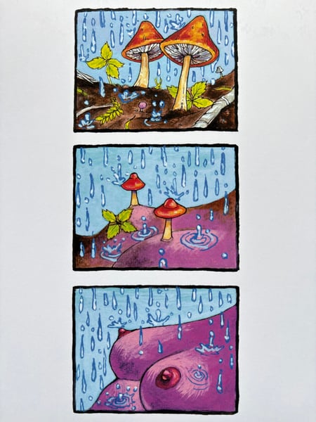 Image of Mush Growing Laserprint 8”x10”