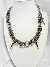 Image 3 of OOAK Spiky Chainmaille Necklace