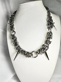 Image 4 of OOAK Spiky Chainmaille Necklace