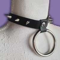 Image 2 of SMALL SPIKE SLK CHOKER
