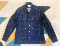Image 1 of Sassafras Japan indigo dyed multipocket denim jacket, size M