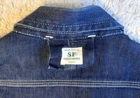 Image 8 of Sassafras Japan indigo dyed multipocket denim jacket, size M