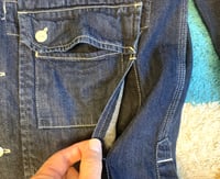 Image 6 of Sassafras Japan indigo dyed multipocket denim jacket, size M