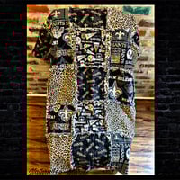 Image 2 of New Orleans Saints Leopard Rag Quilt 