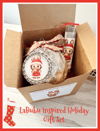 Image 1 of Labubu Inspired Holiday Lip Balm Gift Set 