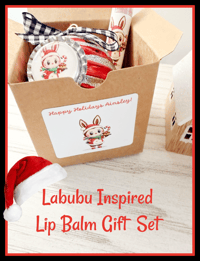 Image 2 of Labubu Inspired Holiday Lip Balm Gift Set 