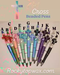 Image 2 of Jesus, Cross Beaded Pens 