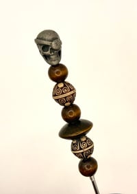 Image 1 of One Eyed Wood - Skull Cigar Pick