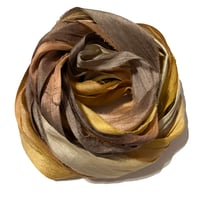 Image 1 of Ready To Ship! 10YD. CAJUN HAND DYED SARI SILK RIBBON BY COLOR BURST SILK