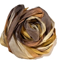 Image 2 of Ready To Ship! 10YD. CAJUN HAND DYED SARI SILK RIBBON BY COLOR BURST SILK
