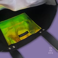 Image 2 of   BAT CAT PATTERN TOTE BAG