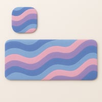 Image 2 of 💜 Pastel Wave Keyboard Rug 💙