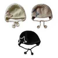 Image 1 of chunky star earflap hat