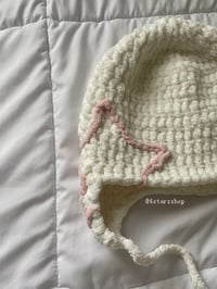 Image 3 of chunky star earflap hat