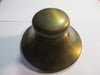 #204-CIVIL WAR SALE: RARE & UNUSUAL BRASS DESK PIECE WITH GLASS INK WELL INSIDE