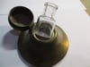 #204-CIVIL WAR SALE: RARE & UNUSUAL BRASS DESK PIECE WITH GLASS INK WELL INSIDE