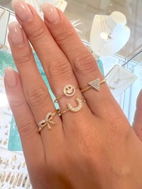 Image 3 of 14k bow diamond ring