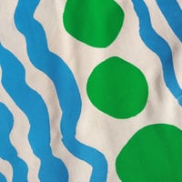 Image 3 of TOTE BAG - AT THE BEACH - SKY BLUE AND GREEN