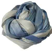 Image 3 of Ready To Ship! 10YD MOM JEANS HAND DYED SARI SILK RIBBON BY COLOR BURST SILK