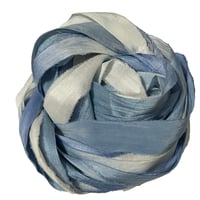 Image 4 of Ready To Ship! 10YD MOM JEANS HAND DYED SARI SILK RIBBON BY COLOR BURST SILK