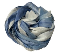 Image 5 of Ready To Ship! 10YD MOM JEANS HAND DYED SARI SILK RIBBON BY COLOR BURST SILK