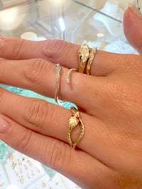 Image 3 of 14k solid gold snake ring