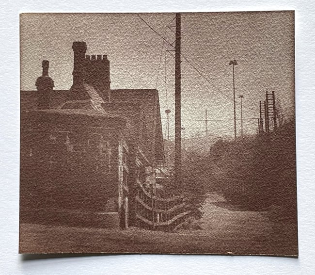 Railway siding. Salt print.