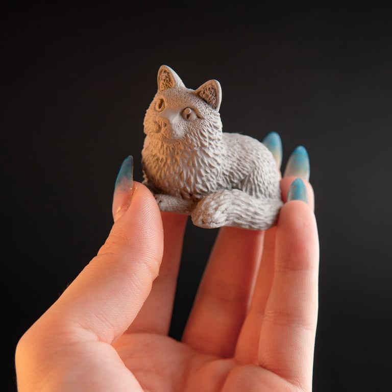 Cat resin figure Image 5
