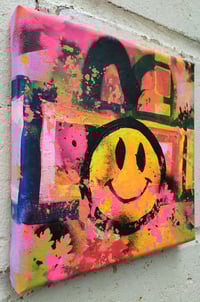 Image 2 of Sean Worrall - Happy? (September 2025) - Acrylic on canvas, 20x20x1cm