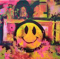 Image 4 of Sean Worrall - Happy? (September 2025) - Acrylic on canvas, 20x20x1cm