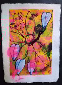 Sean Worrall - Autumn (No.3) - Acrylic, ink on A6 handmade 150gms cotton rag paper - September 2025