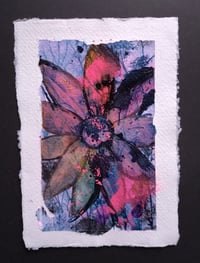 Sean Worrall - Autumn (No.4) - Acrylic, ink, gloss on A6 handmade 150gms cotton rag paper, Sept 2025