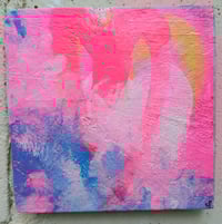 Image 1 of Sean Worrall - Come Back? (August 2025) Acrylic on found wood, 14x14x2cm