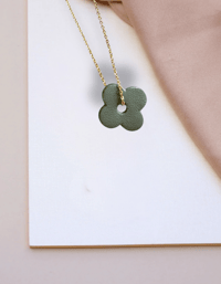 Image 1 of Joia - collier fleur cuir  - palette automnale