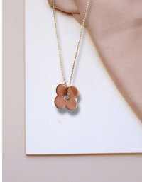Image 1 of Joia - collier fleur cuir  - palette classique