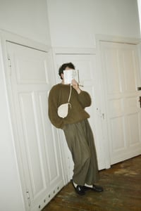 Image 1 of herbal knitted pouch