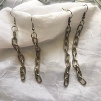 Image 1 of (recycelte) ketten ohrringe 