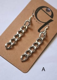 Image 2 of (recycelte) ketten ohrringe 