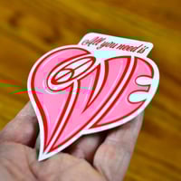 Image 2 of All You Need Is Love Clear Vinyl Sticker