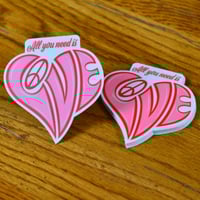 Image 4 of All You Need Is Love Clear Vinyl Sticker