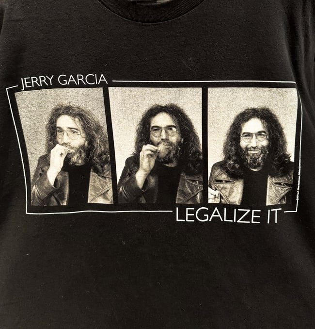 Jerry Garcia 90s Legalize It T-Shirt - Size XL