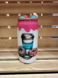 Breakfast Milk Snow Globe Tumbler with Decorative Lid
