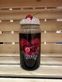 Cherry Coke Soda Snow Globe with Decorative Toppert