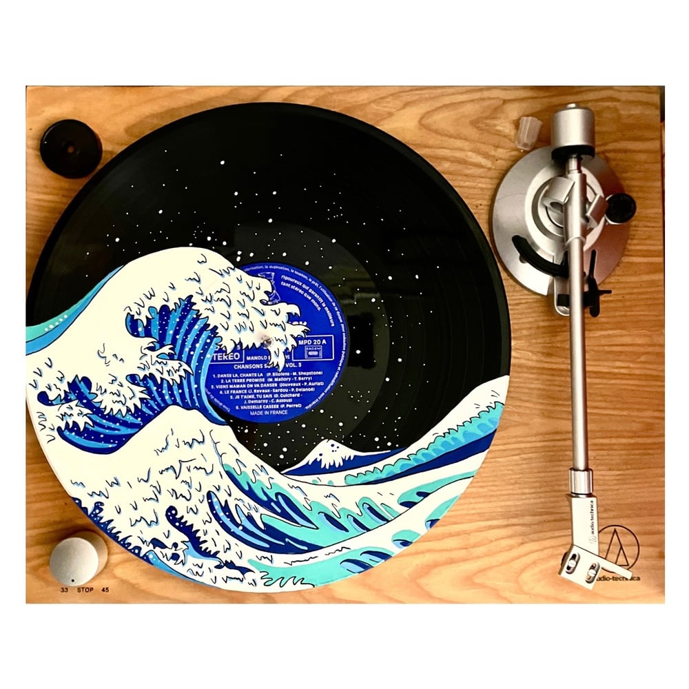 Image of Vinyle "La Grande Vague" d'Hokusaï