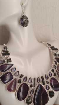 Image 3 of FLOURITE, AMETHYST & RAW KYANITE